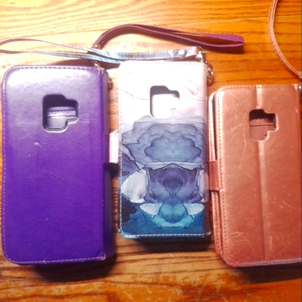 Stylish Phone Case Set - Purple, Blue, and Pink Crafting Upcycing